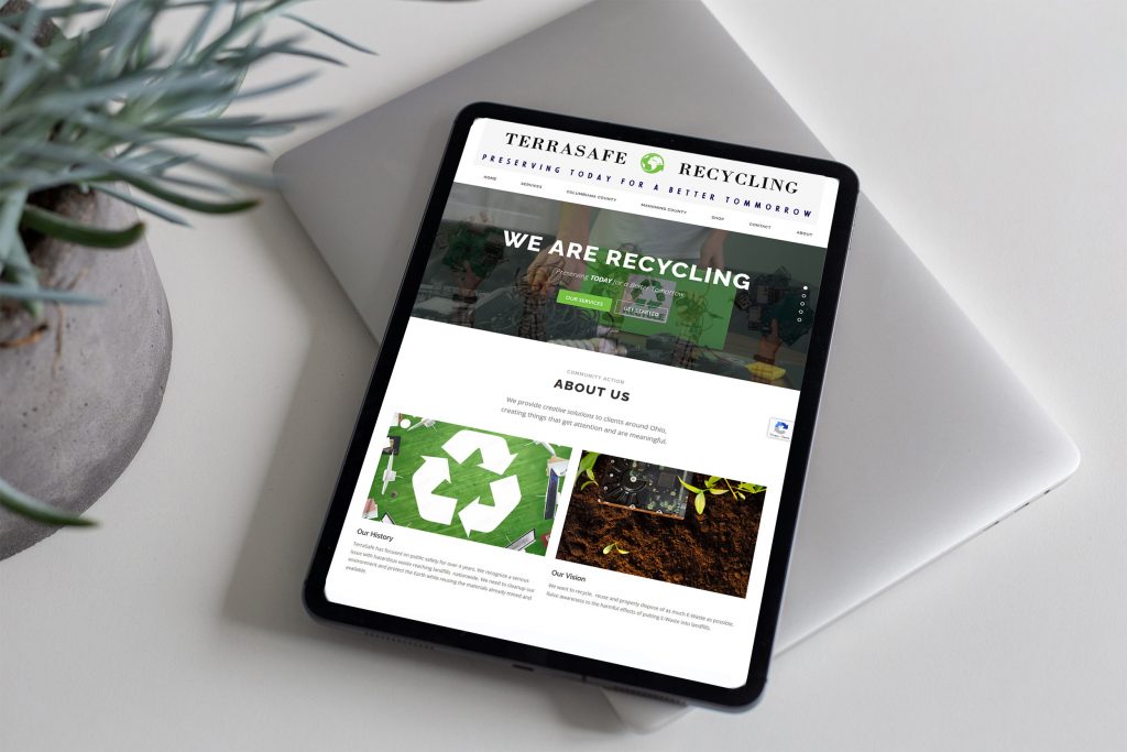 Webdesign Beispiel der Computer Recycling Firma TerraSafeRecycling